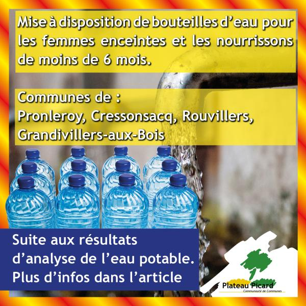 Alerte distribution bouteilles deau XS 20251028